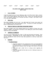 May 15 Annual Meeting