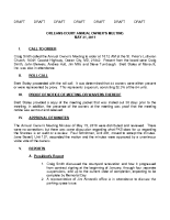 May 21 Annual Meeting