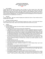 May 16 Owners’ Meeting