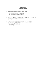 July 11 Treasurer’sReport