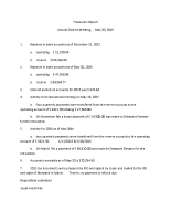 May 21 Treasurer’s Report