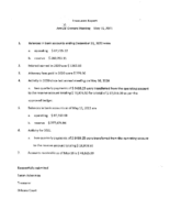 May 15 Treasurer’s Report