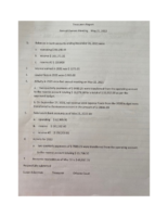 May 21 Treasurer’s Report