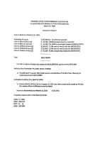 March 14 Treasurer report