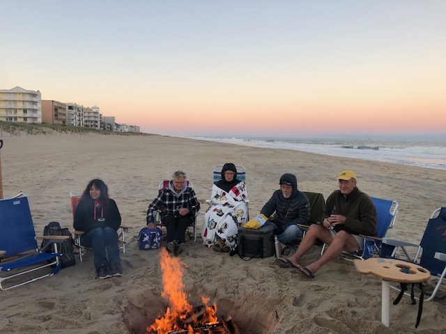 The Group Staying Warm