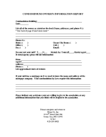 Condo Owner Information Form